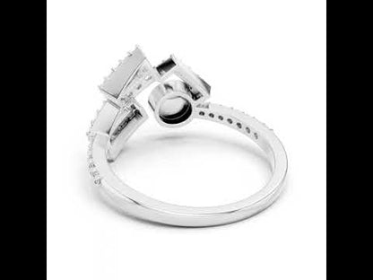 14K White Gold Round Lab-Grown Diamond Stud Ring for Women | Party Wear | Pure Carat