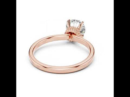 18K Yellow Gold Round Lab-Grown Diamond Ring for Women | PureCarat