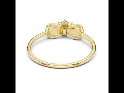 18K Yellow Gold Round Lab-Grown Diamond Ring for Women | Office Wear | Pure Carat