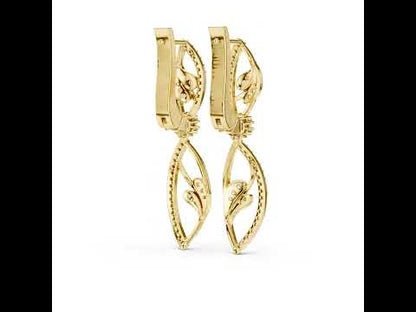 Pure Carat 14K Rose Gold Round Cut Lab-Grown Diamond Earrings for Women – Collection