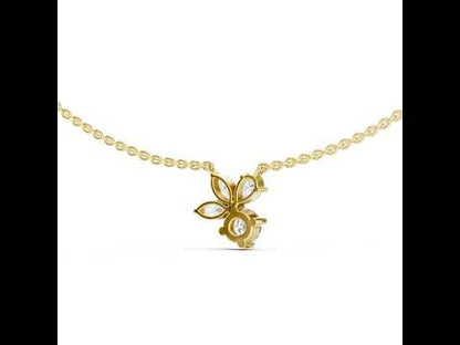 14k White Gold Marquise/Pear/Round Lab-Grown Diamond Everyday Wear Pendant | Pure Carat