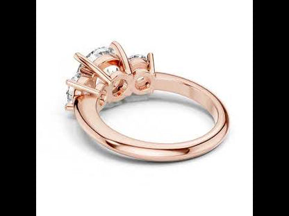 14K Yellow Gold Round Lab-Grown Diamond Ring for Women - Everyday Wear - Pure Carat