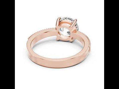 Round Lab-Grown Diamond Engagement Ring in 14K Yellow Gold | PureCarat
