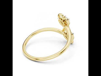 18K White Gold Round Lab-Grown Diamond Stud Ring for Women | Party Wear | Pure Carat