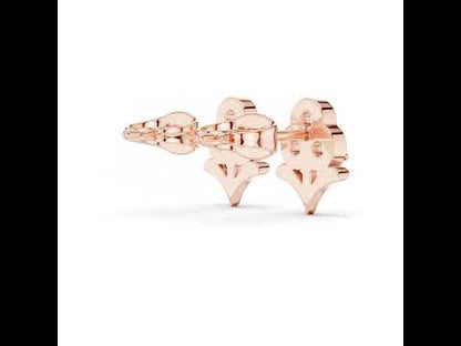 18K Rose Gold Round Lab-Grown Diamond Engagement Earrings for Women | Pure Carat
