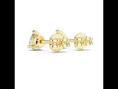 14K White Gold Pear Lab-Grown Diamond Stud Earrings for Women | Office Wear | Pure Carat