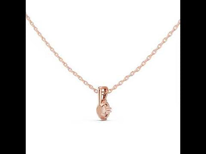 18K Yellow Gold Oval Lab-Grown Diamond Pendant for Women | Bridal Wear | Pure Carat