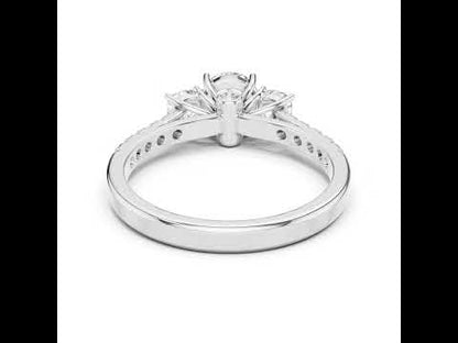 18K Rose Gold Round & Cushion Lab-Grown Diamond Solitaire Ring | PureCarat