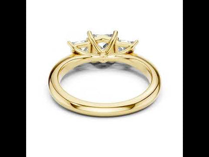 Princess Cut Lab-Grown Diamond Ring in 14K Rose Gold - Elegant Office Wear - Pure Carat