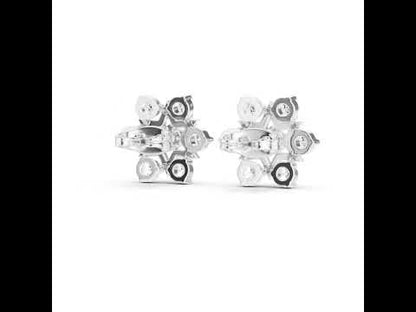 14K White Gold Round Lab-Grown Diamond Engagement Earrings for Women | Pure Carat