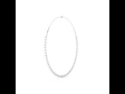 18k Rose Gold Pear/Round Lab-Grown Diamond Party Wear Necklace for Women | Pure Carat