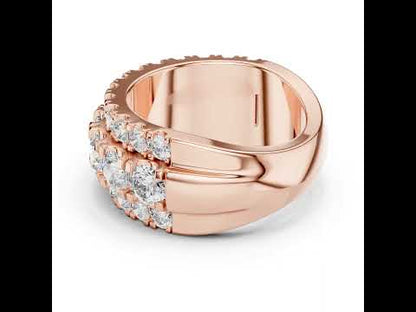 18K White Gold Round Lab-Grown Diamond Drop Ring for Women - Everyday Wear - Pure Carat