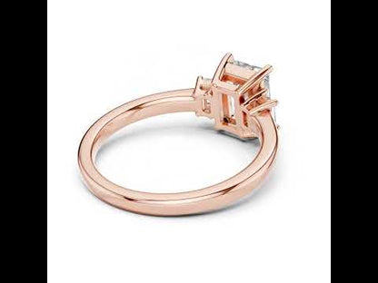 18K Yellow Gold Radiant & Emerald Lab-Grown Diamond Ring for Women - Pure Carat