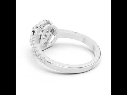 18K White Gold Round Lab-Grown Diamond Engagement Ring for Women | Pure Carat