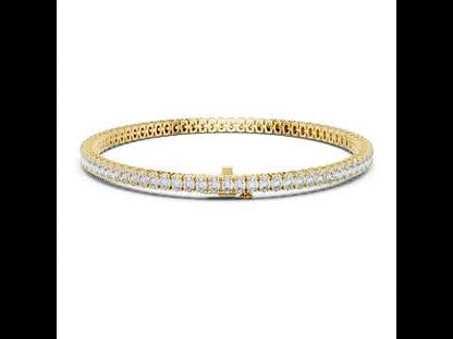 14k Yellow Gold Oval Lab-Grown Diamond Office Wear Bracelet for Women | Pure Carat