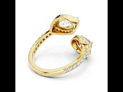 14K Yellow Gold Round, Marquise & Pear Lab-Grown Diamond Wedding Ring for Women | Pure Carat
