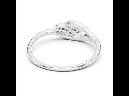 14K White Gold Round Lab-Grown Diamond Drop Ring for Women | Anniversary Gift | Pure Carat