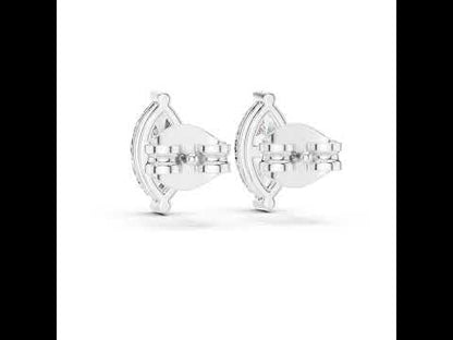 14K Rose Gold Marquise Lab-Grown Diamond Earrings for Women | Party Wear | Pure Carat