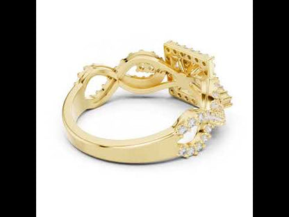 14K Rose Gold Round Lab-Grown Diamond Bridal Ring for Women | Pure Carat