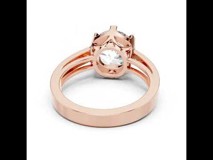 18K Yellow Gold Round Lab-Grown Diamond Everyday Wear Ring for Women | Pure Carat