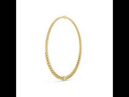 18k Yellow Gold Oval/Round Lab-Grown Diamond Everyday Wear Necklace for Women | Pure Carat