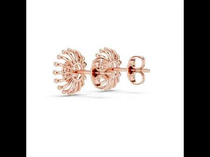 18K Yellow Gold Round Lab-Grown Diamond Earrings for Women | Anniversary Gift | Pure Carat