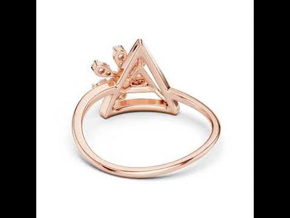 14K White Gold Round Lab-Grown Diamond Drop Ring for Women | Everyday Wear | Pure Carat