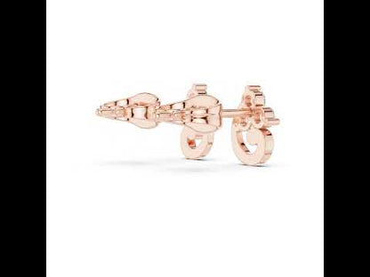 14K Yellow Gold Round Lab-Grown Diamond Engagement Earrings for Women | Pure Carat