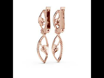 Pure Carat 14K Rose Gold Round Cut Lab-Grown Diamond Earrings for Women – Collection