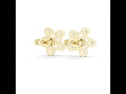 18K Rose Gold Round Lab-Grown Diamond Wedding Earrings for Women | Pure Carat