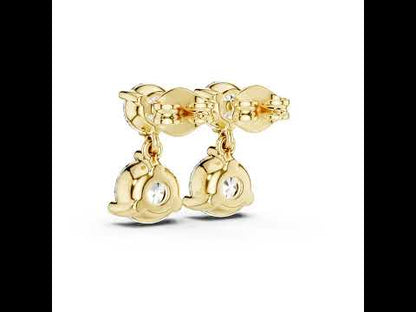 Women’s Party Wear Earrings in 14K Rose Gold with Round Lab-Grown Diamonds | Pure Carat