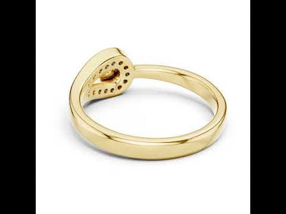 14K Yellow Gold Round Lab-Grown Diamond Ring for Women | Everyday Wear | Pure Carat