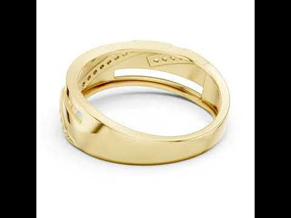 14K Yellow Gold Round Lab-Grown Diamond Drop Ring for Everyday Wear | Pure Carat