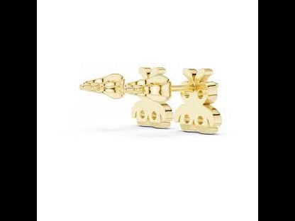 14K Yellow Gold Round Lab-Grown Diamond Engagement Earrings for Women | Pure Carat