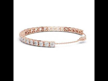 14k Yellow Gold Round Lab-Grown Diamond Bridal Bracelet for Women | Pure Carat