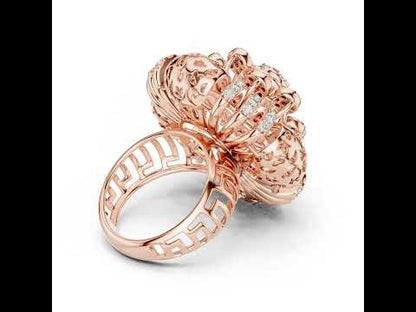 18K White Gold Round Lab-Grown Diamond Ring for Women | Office Wear Jewellery | Pure Carat