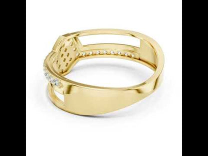 14K White Gold Round Lab-Grown Diamond Office Wear Stud Ring for Women | Pure Carat