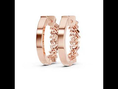 14K Rose Gold Lab-Grown Diamond Earrings for Women - Everyday Wear - Pure Carat