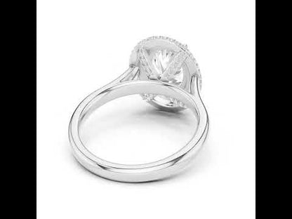 14K White Gold Round & Oval Lab-Grown Diamond Wedding Ring for Women | Pure Carat