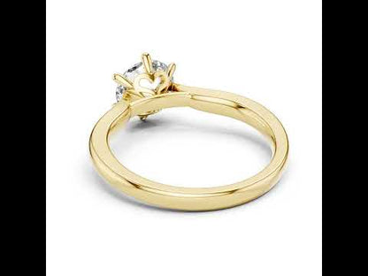 14K White Gold Round Lab-Grown Diamond Drop Ring for Women | Party Wear | Pure Carat