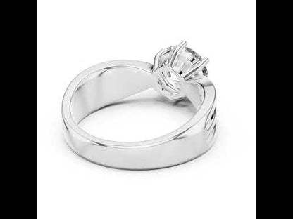 14K Yellow Gold Round Lab-Grown Diamond Party Wear Ring – Pure Carat