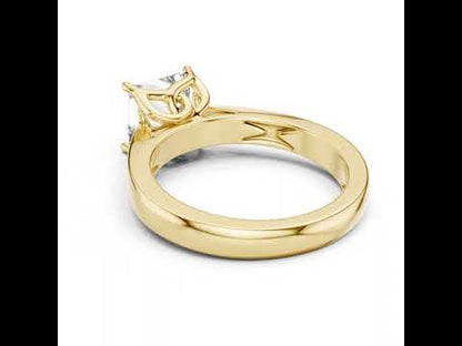 Princess Cut Lab-Grown Diamond Bridal Ring in 14K Yellow Gold - Pure Carat