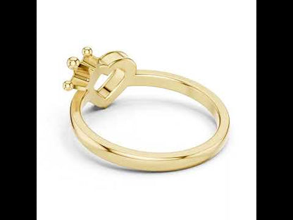 18K White Gold Round Lab-Grown Diamond Drop Ring for Women | Everyday Wear | Pure Carat