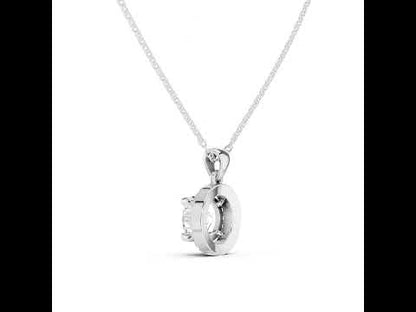 Pure Carat 14K Rose Gold Pendant with Round Lab-Grown Diamond - Office Wear Collection