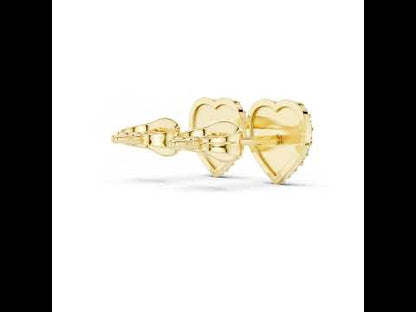 14K Yellow Gold Round Lab-Grown Diamond Everyday Wear Earrings for Women | Pure Carat