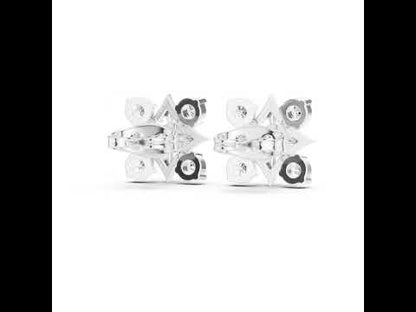 14K White Gold Round Lab-Grown Diamond Engagement Earrings for Women | Pure Carat