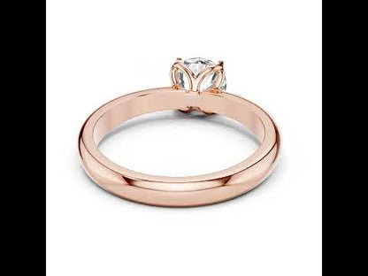 14K White Gold Round Lab-Grown Diamond Drop Ring for Women | Office Wear | Pure Carat
