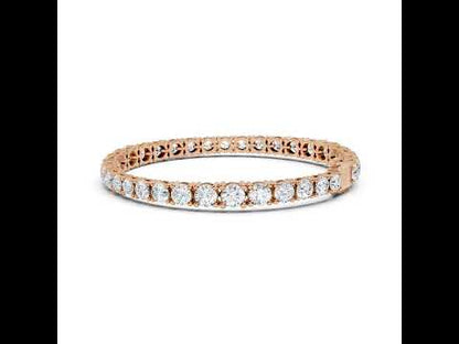 Round Lab-Grown Diamond Bracelet in 14K White Gold - Bridal Jewellery - Pure Carat