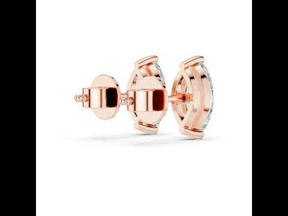 Women’s Heart Lab-Grown Diamond Earrings in 18K Yellow Gold