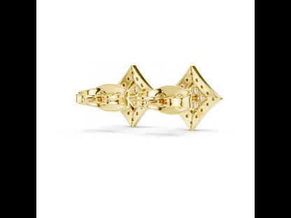 14K Yellow Gold Round Lab-Grown Diamond Engagement Earrings for Women | Pure Carat